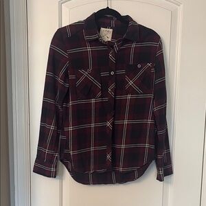 Plaid Button-Up Shirt